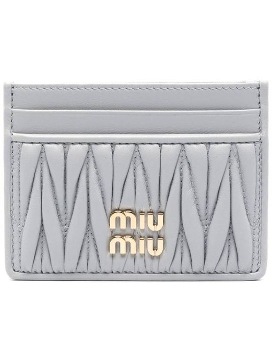 Materasse Nappa Leather Card Wallet Pearl Grey - MIU MIU - BALAAN 2