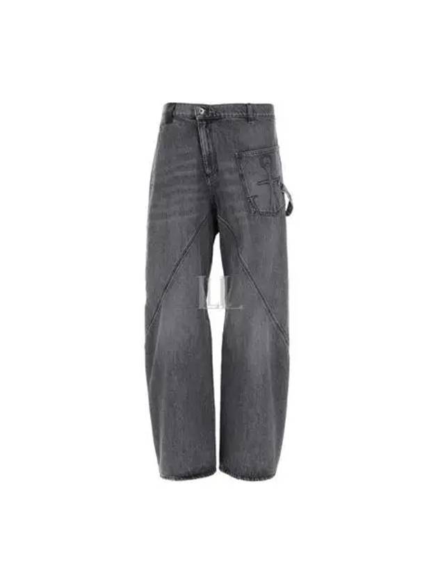 Twisted Oversized Fit Wide Jeans Grey - JW ANDERSON - BALAAN 2