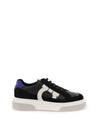 Gancini Outline Low-Top Sneakers Black - SALVATORE FERRAGAMO - BALAAN 1