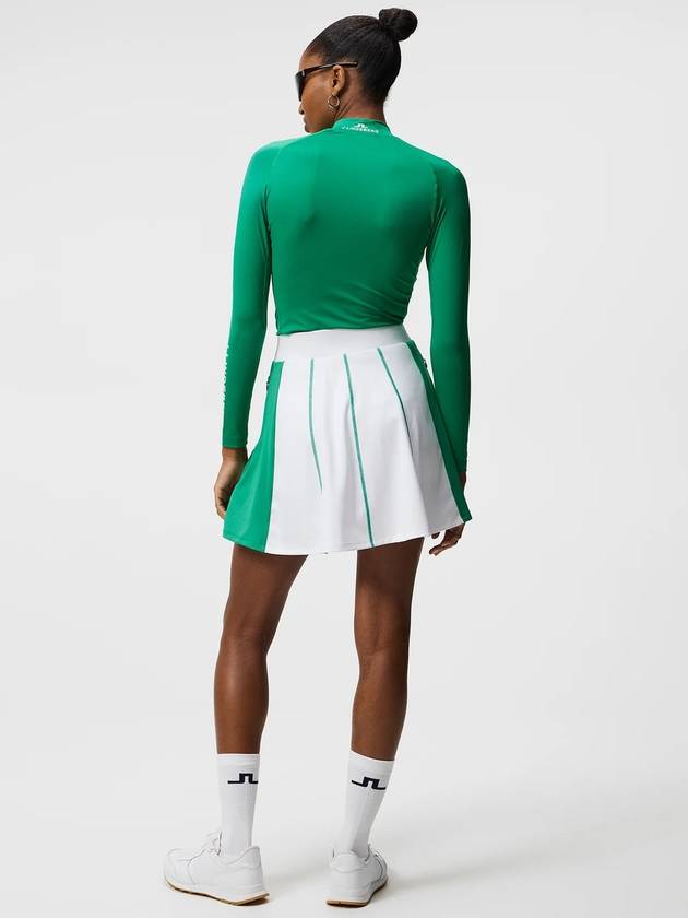 Women's Stripe Detail Golf Skirt White - J.LINDEBERG - BALAAN 5