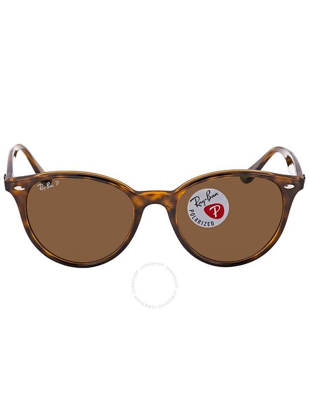 Ray Ban Polarized Brown Classic B-15 Round Sunglasses RB4305 710/83 53 - RAY-BAN - BALAAN 1