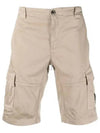 Men's Stretch Satin Lens Cargo Shorts Beige - CP COMPANY - BALAAN 2