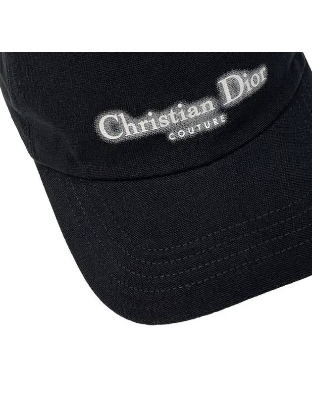 Halo Effect Logo Couture Ball Cap Black - DIOR - BALAAN 6