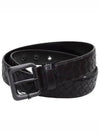 Intrecciato Leather Belt Black - BOTTEGA VENETA - BALAAN 2