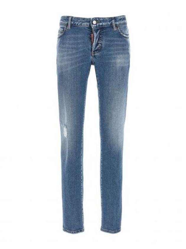 Medium Preppy Wash Jennifer Straight Jeans Blue - DSQUARED2 - BALAAN 2