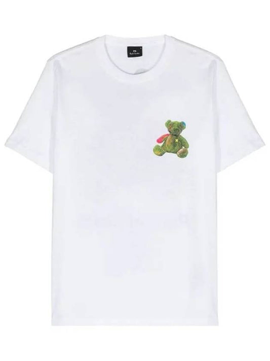 Bear Print T Shirt White M2R 011R NP4694 01 - PAUL SMITH - BALAAN 2