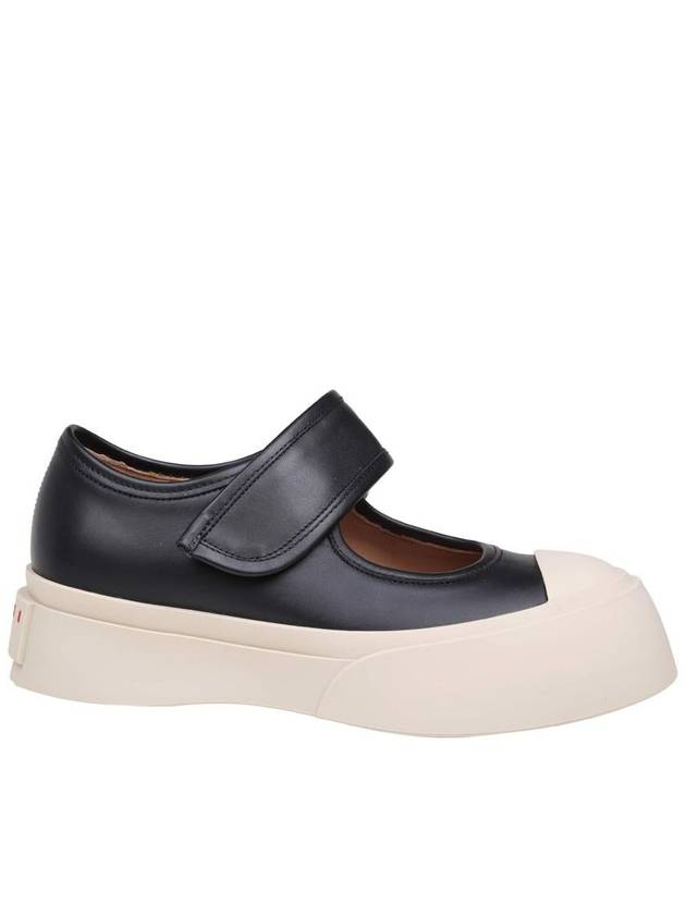 Nappa Leather Mary Jane Low Top Sneakers Black - MARNI - BALAAN 2