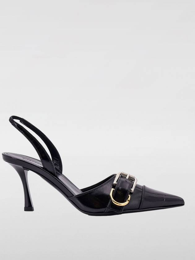 Pooh Crocodile Effect Leather Metal Buckle Strap Slingback Heel Black - GIVENCHY - BALAAN 2