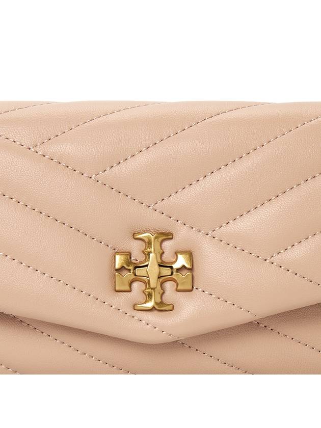 Kira Chevron Chain Long Wallet Sand - TORY BURCH - BALAAN 9