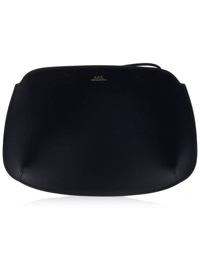 Logo Printed Leather Pouch Bag Black - A.P.C. - BALAAN 2