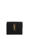 Matelasse Monogram Quilting Flap Half Wallet Black - SAINT LAURENT - BALAAN 2