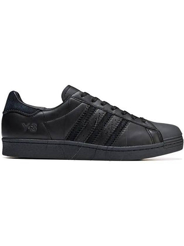 Superstar Leather Low Top Sneakers Black - Y-3 - BALAAN 1