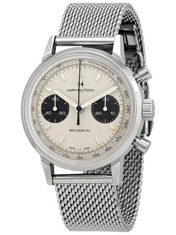 Hamilton Intra-Matic Chronograph Hand Wind Silver Dial Men's Watch H38429110 - HAMILTON - BALAAN 1