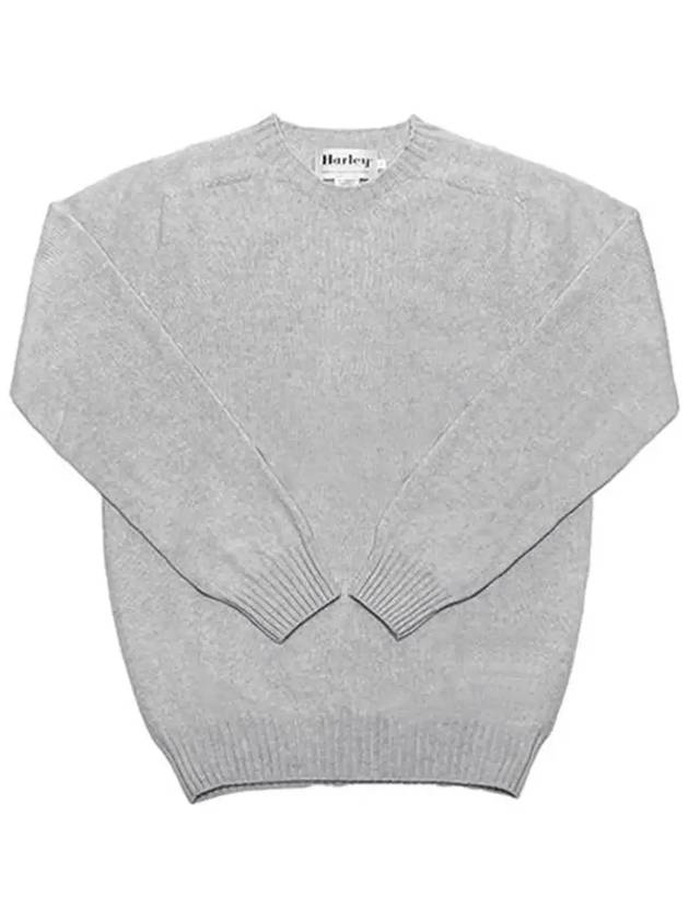 Crew Neck Knit Top Grey - HARLEY OF SCOTLAND - BALAAN 4