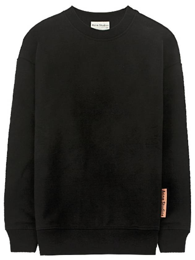 Tag Crew Neck Sweatshirt Black - ACNE STUDIOS - BALAAN 1