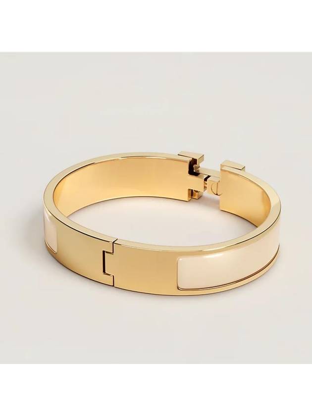 Clic H Bracelet Gold Creme - HERMES - BALAAN 3