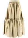plaid mid pleated skirt beige - DIOR - BALAAN.