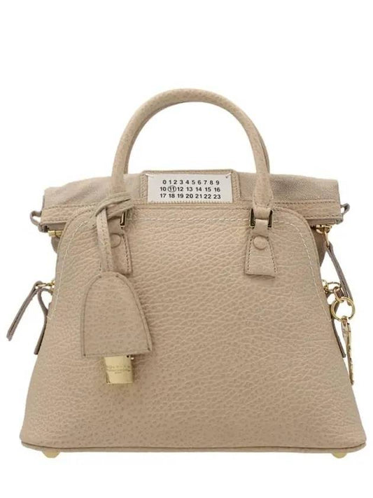 5AC Logo Patch Mini Tote Bag Beige - MAISON MARGIELA - BALAAN 1