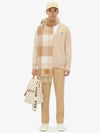 Grey Fox Head Patch Relax Cardigan Beige - MAISON KITSUNE - BALAAN 5