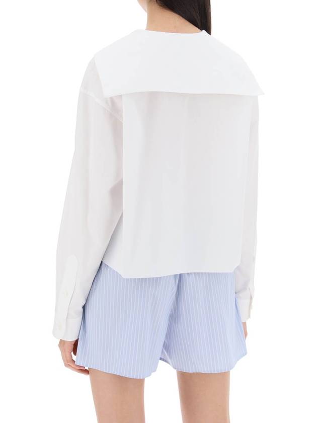 Poplin Shirt White - MIU MIU - BALAAN 4