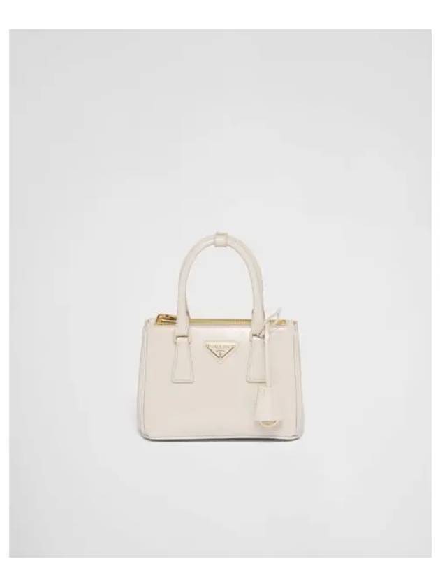 Galleria Patent Leather Mini Bag Ivory - PRADA - BALAAN 2