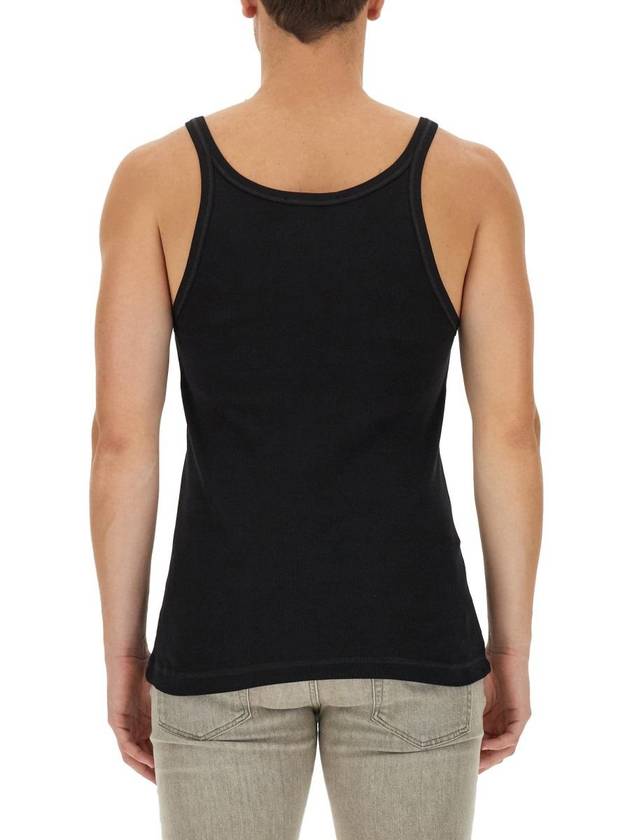 Ribbed Knit Tank Sleeveless Black - DOLCE&GABBANA - BALAAN 4