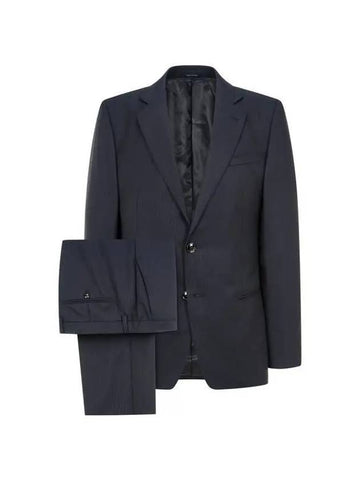 Men s Striped Tissue Wool Suit Black 271040 - GIORGIO ARMANI - BALAAN 1