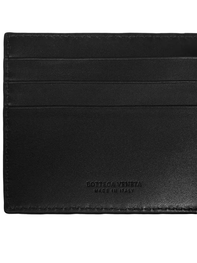 Intrecciato Money Clip Card Wallet Black - BOTTEGA VENETA - BALAAN 4