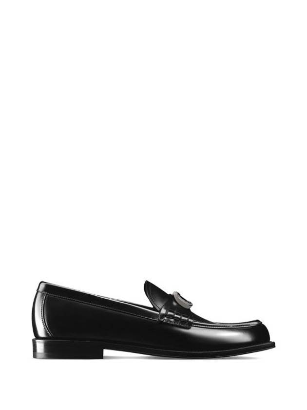 Granville CD Logo Leather Loafers Black Polished - DIOR - BALAAN 2