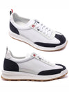 Fine Kid Suede Tech Runner Sneaker Navy - THOM BROWNE - BALAAN 3