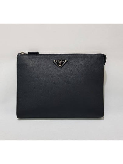 Men s Saffiano triangle logo clutch bag 2VF030 - PRADA - BALAAN 2