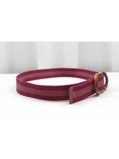 GG logo bamboo three stripe belt pink - GUCCI - BALAAN 2