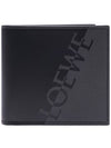 Signature Calfskin Bi-Fold Wallet Anthracite Black - LOEWE - BALAAN.