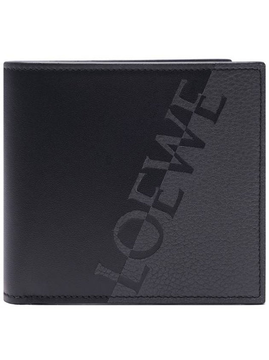 Signature Calfskin Bi-Fold Wallet Anthracite Black - LOEWE - BALAAN 2