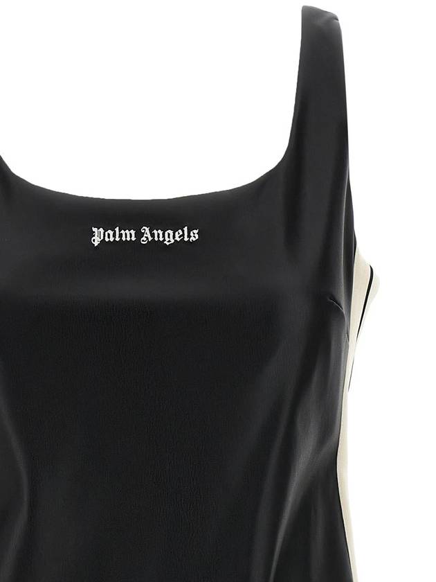 Palm Angels 'Leather Effect Track' Dress - PALM ANGELS - BALAAN 4