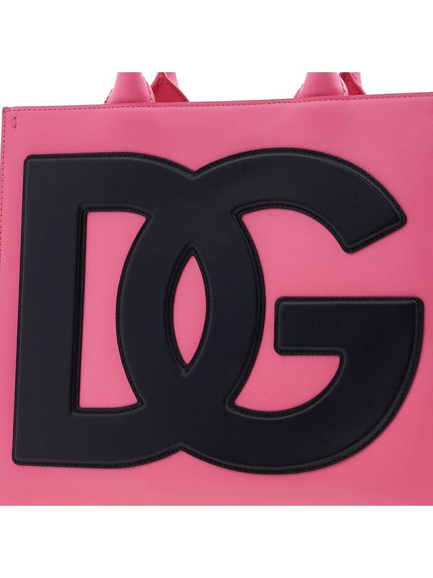 DG Logo 3D Small Calfskin Tote Bag Pink - DOLCE&GABBANA - BALAAN 7