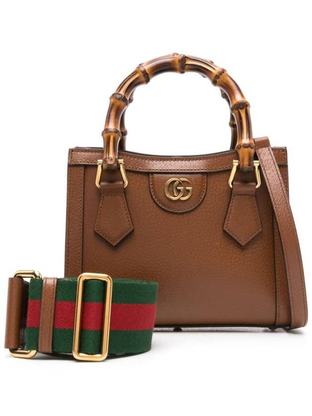 Cuir Mini WEB Strap Diana Tote Bag 702732 U3ZDT 2549 - GUCCI - BALAAN 3