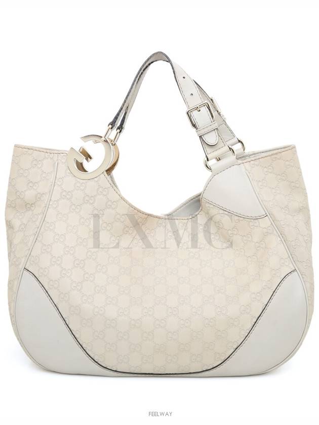 Seema GG logo shoulder tote bag 203504 white gold - GUCCI - BALAAN 5