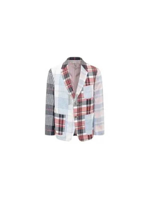 Fun Mix Madras Cotton Sack Jacket - THOM BROWNE - BALAAN 2