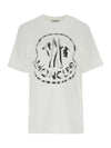 Logo Print Cotton Jersey Short Sleeve T-Shirt Off White - MONCLER - BALAAN 2