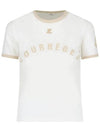 Logo Print Short Sleeve T-shirt White - COURREGES - BALAAN 3