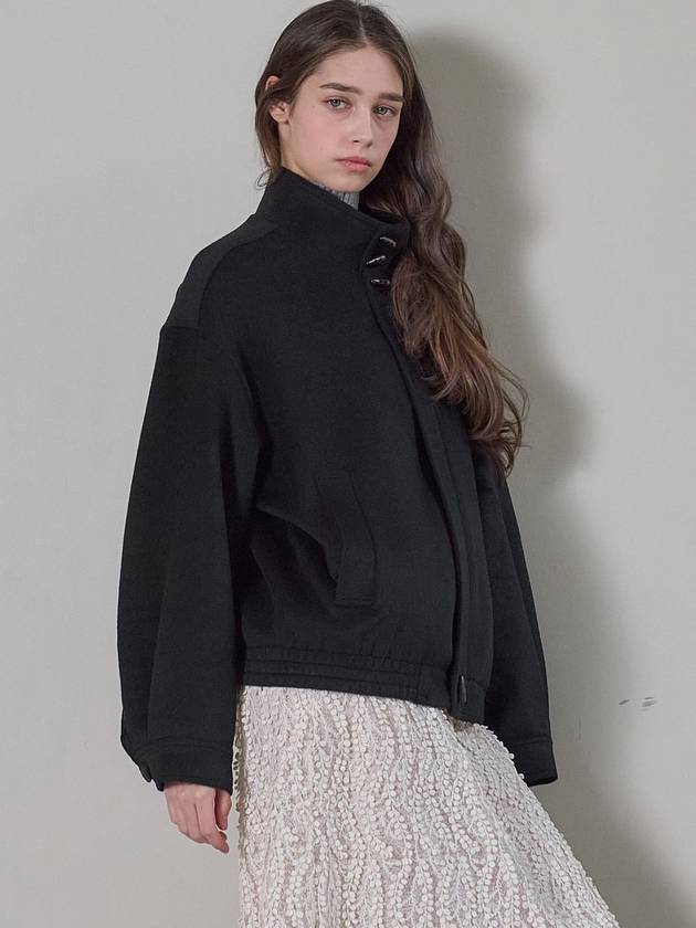 High neck shorts coat black - MITTE - BALAAN 3