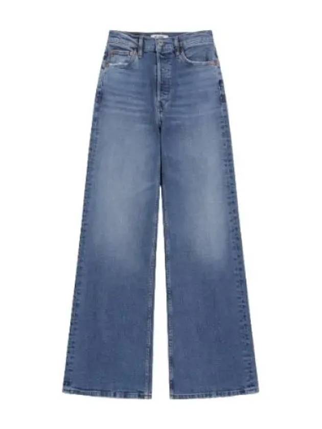 high rise wide denim pants blue jeans - RE/DONE - BALAAN 1