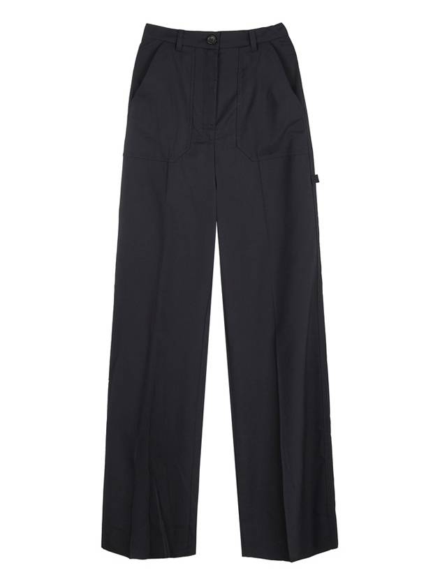 Opera Wool Wide Pants Blue - MAX MARA - BALAAN.