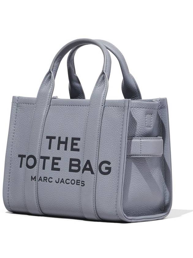 Small Leather Tote Bag Wolf Grey - MARC JACOBS - BALAAN 4