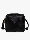 Cassette Intrecciato Mini Shoulder Bag Black - BOTTEGA VENETA - BALAAN 3