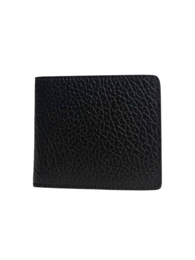 Stitched Leather Bifold Half Wallet Black - MAISON MARGIELA - BALAAN 3