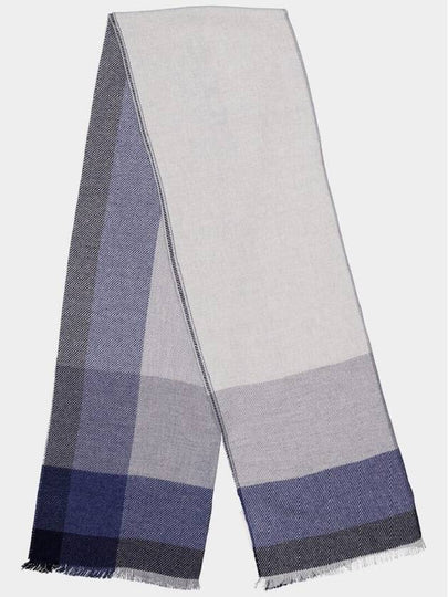 Wool Cashmere Twill Check Muffler - BRUNELLO CUCINELLI - BALAAN 2