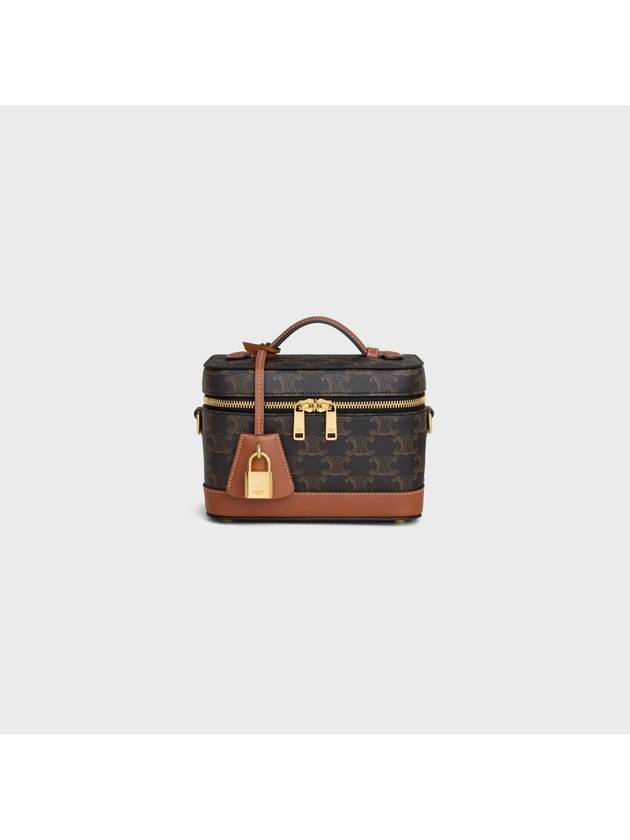 Celine vanity in Triomphe canvas and calfskin CEL4839HBRWZZZZZ00 - CELINE - BALAAN 7