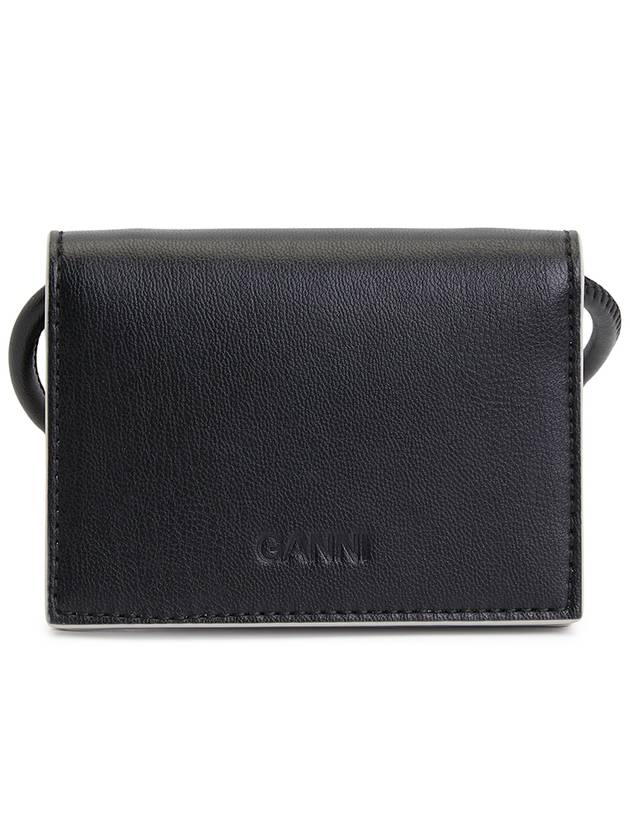 Bou Strap Wallet Black - GANNI - BALAAN 4